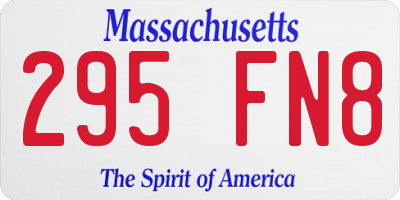 MA license plate 295FN8