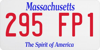 MA license plate 295FP1