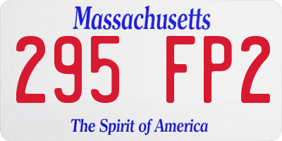 MA license plate 295FP2
