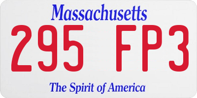 MA license plate 295FP3