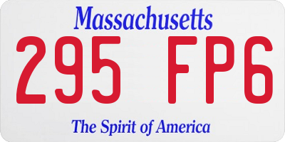 MA license plate 295FP6