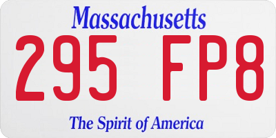 MA license plate 295FP8
