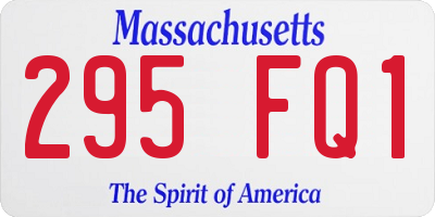 MA license plate 295FQ1