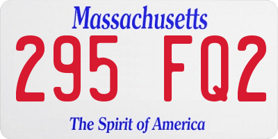 MA license plate 295FQ2