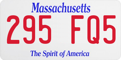MA license plate 295FQ5