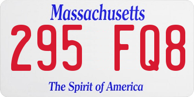 MA license plate 295FQ8