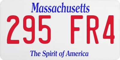MA license plate 295FR4