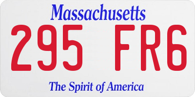 MA license plate 295FR6