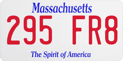 MA license plate 295FR8