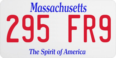 MA license plate 295FR9