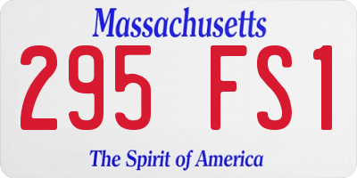 MA license plate 295FS1