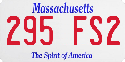 MA license plate 295FS2