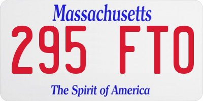 MA license plate 295FT0