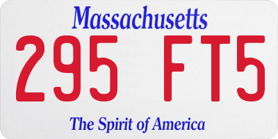 MA license plate 295FT5
