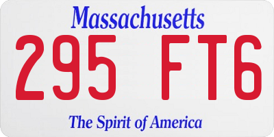 MA license plate 295FT6