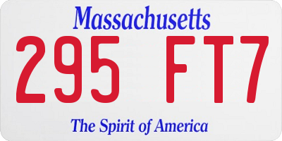 MA license plate 295FT7