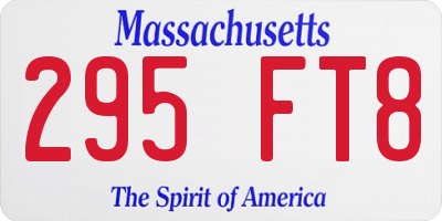 MA license plate 295FT8