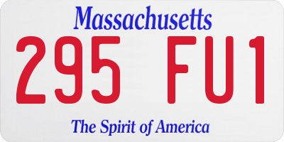 MA license plate 295FU1