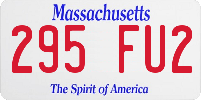 MA license plate 295FU2