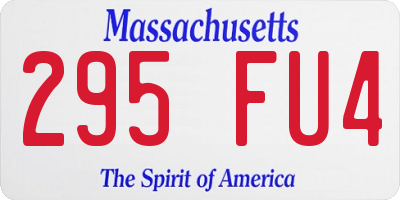 MA license plate 295FU4