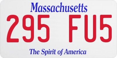 MA license plate 295FU5
