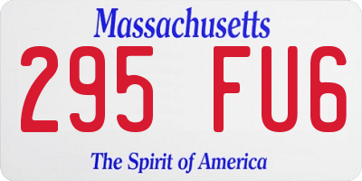 MA license plate 295FU6