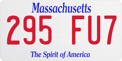 MA license plate 295FU7