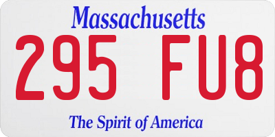MA license plate 295FU8
