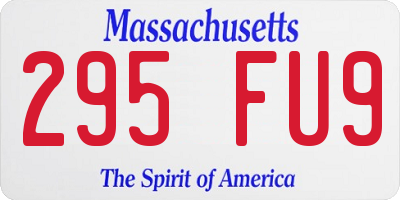 MA license plate 295FU9