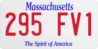 MA license plate 295FV1
