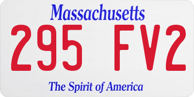 MA license plate 295FV2