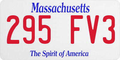 MA license plate 295FV3