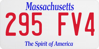 MA license plate 295FV4
