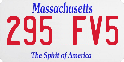MA license plate 295FV5