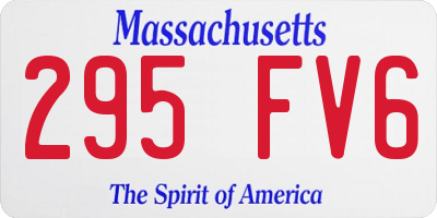 MA license plate 295FV6