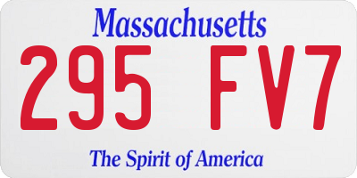 MA license plate 295FV7