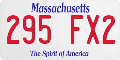 MA license plate 295FX2