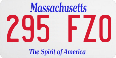 MA license plate 295FZ0