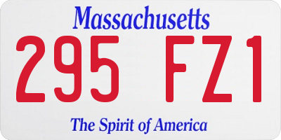 MA license plate 295FZ1