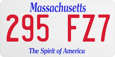 MA license plate 295FZ7