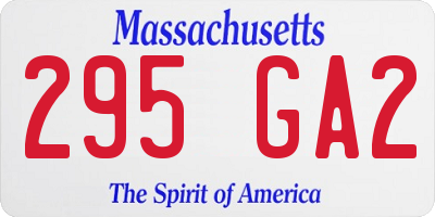 MA license plate 295GA2