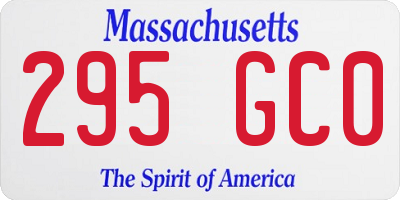 MA license plate 295GC0