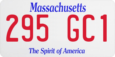 MA license plate 295GC1