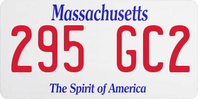 MA license plate 295GC2