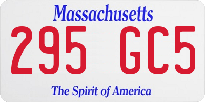 MA license plate 295GC5