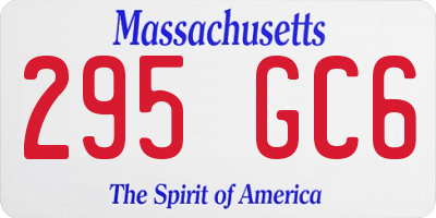 MA license plate 295GC6
