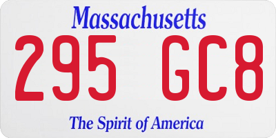 MA license plate 295GC8