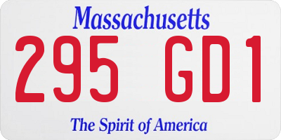 MA license plate 295GD1