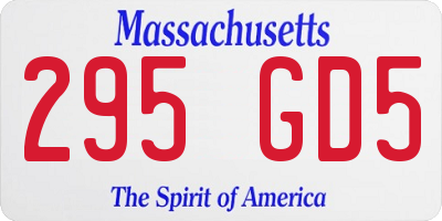 MA license plate 295GD5