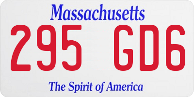 MA license plate 295GD6